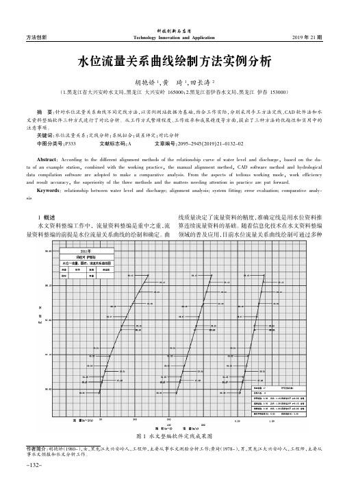 水位流量关系曲线绘制方法实例分析