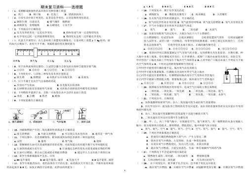 化学选择题