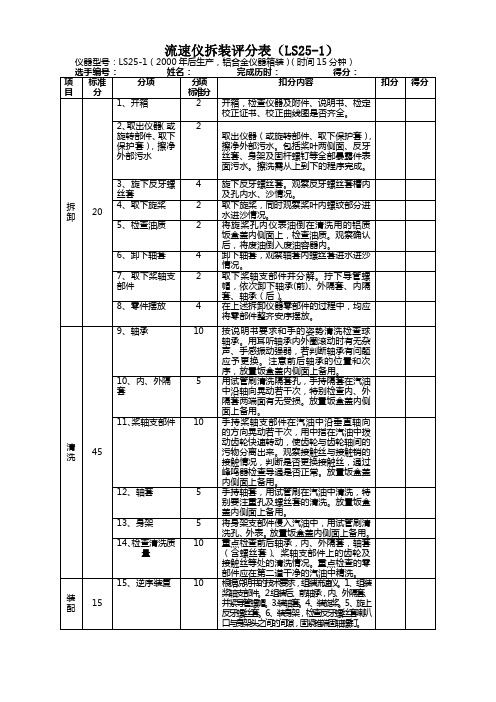 四.流速仪拆装