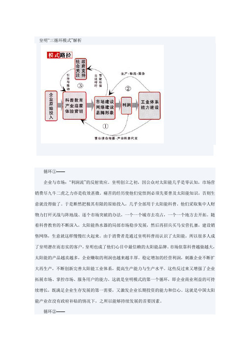 皇明“三循环模式”解析