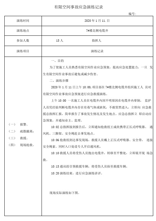 有限空间应急演练记录