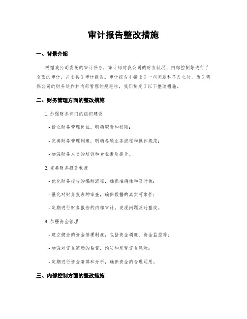 审计报告整改措施 (3)