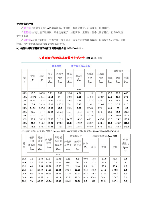 传动链条的种类