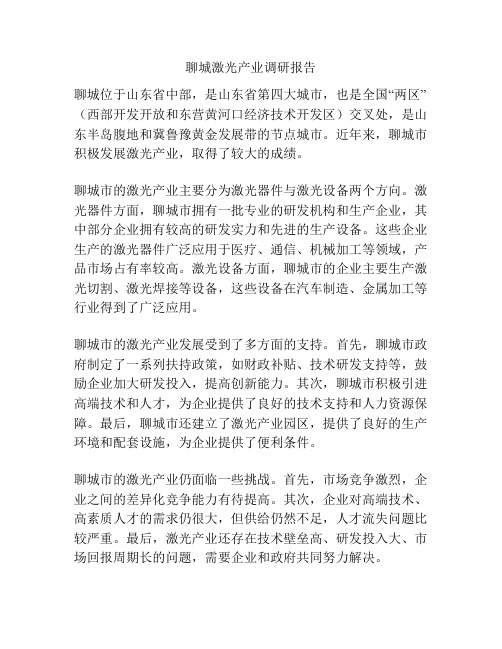 聊城激光产业调研报告