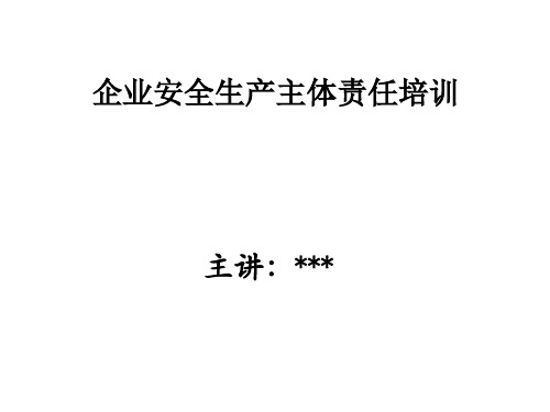 2企业落实安全生产主体责任培训