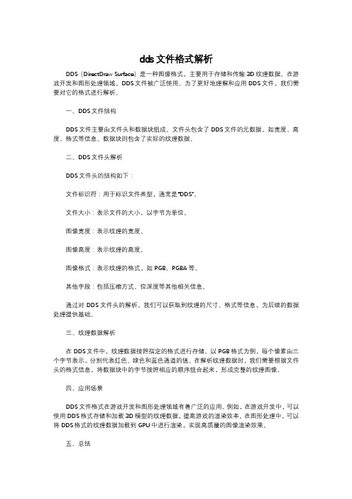 dds文件格式解析