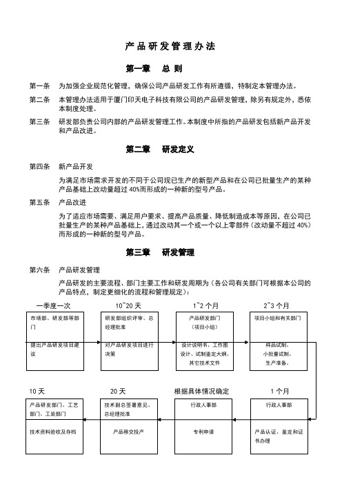 产品研发管理办法
