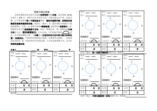 (完整word版)观察月相记录表(2015版)