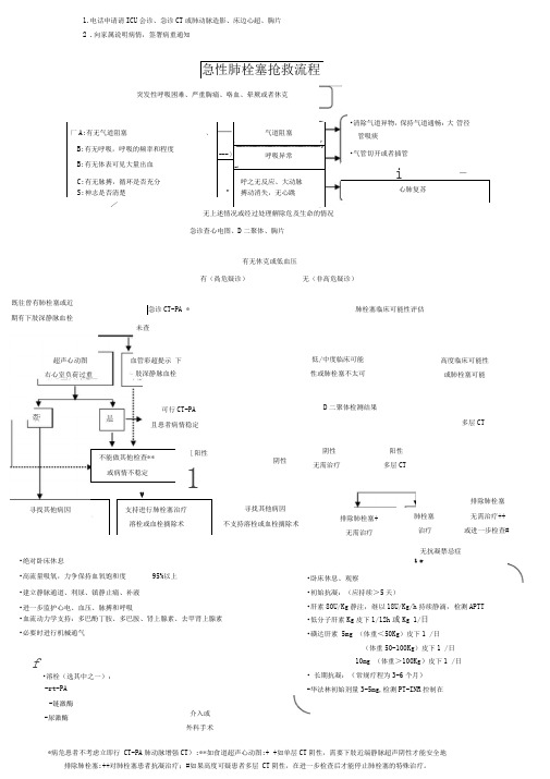 急性肺栓塞抢救流程