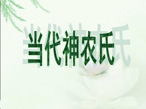 北师大版六年级语文下册《 科学的精神 当代神农氏》公开课课件_26