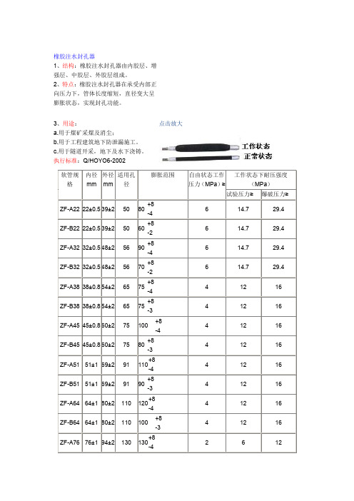 橡胶注水封孔器