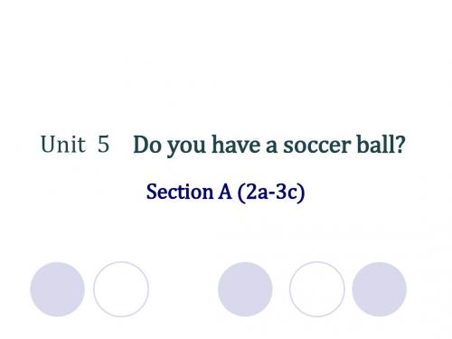 Unit 5 Do you have a soccer ball Section A (2a-3c)