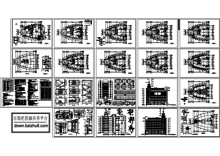 某地大型详细的科技研发中心办公楼建筑设计图