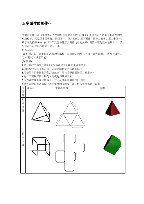 正多边形展开图