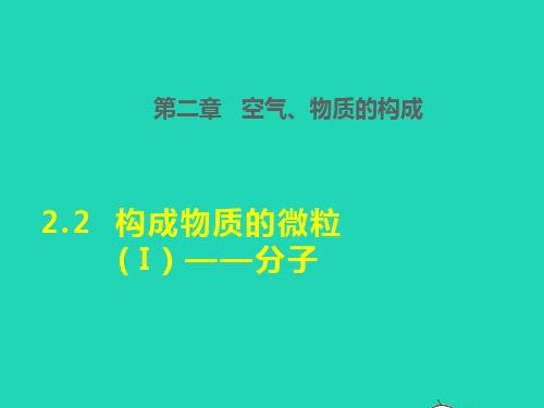 九年级化学上册2、2 物质构成的微粒(I )——分子课件