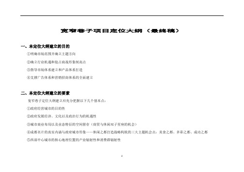 宽窄巷子项目定位报告122352558