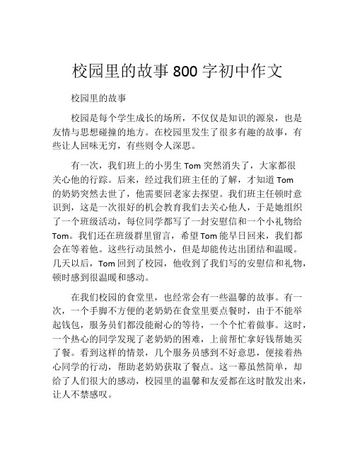 校园里的故事800字初中作文