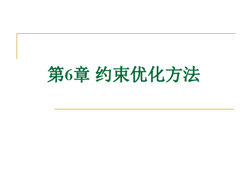 第6章 约束优化方法