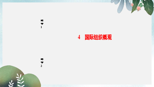 高中政治专题1各具特色的国家和国际组织4国际组织概观课件新人教版选修3