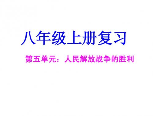 (中华书局版)2013年中考复习课件：人民解放战争的胜利