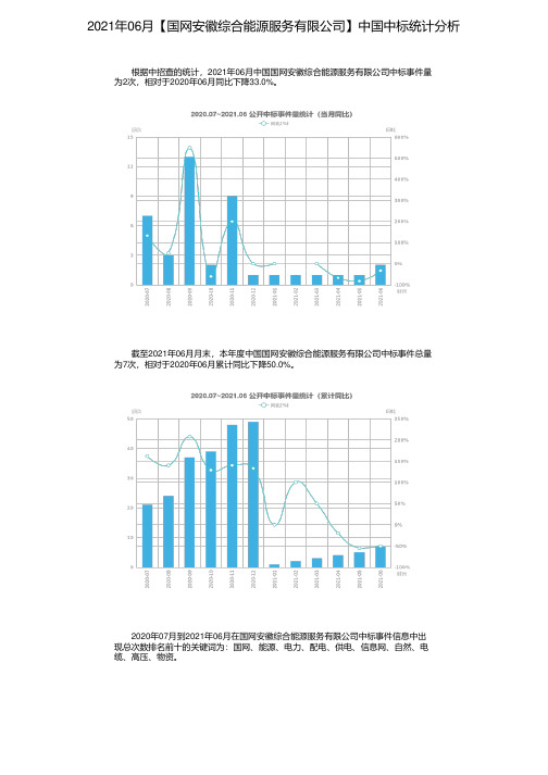 2021年06月【国网安徽综合能源服务有限公司】中国中标统计分析