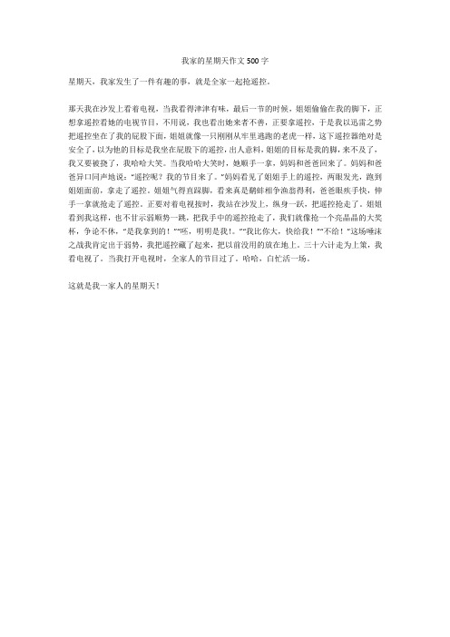 我家的星期天作文500字完美版