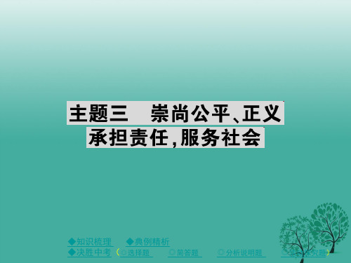 中考政治总复习第一部分考点探究主题三崇尚公平、正义