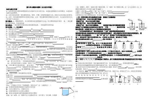 第六单元燃烧与燃料复习教案