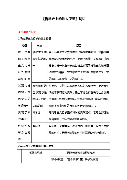 【人教版】政治四步教学法(必修四)：3.2《哲学史上的伟大变革》教案