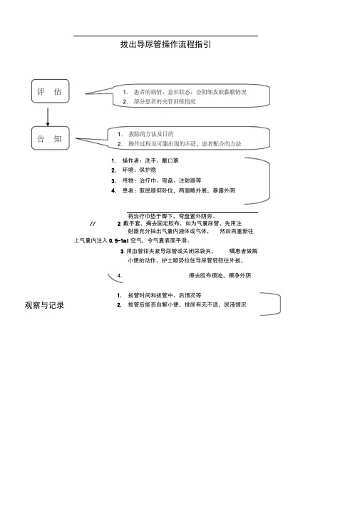 拔出导尿管操作流程指引