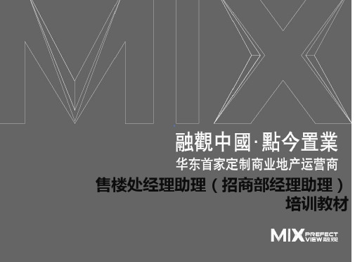 招商、销售经理助理培训教材共100页PPT资料