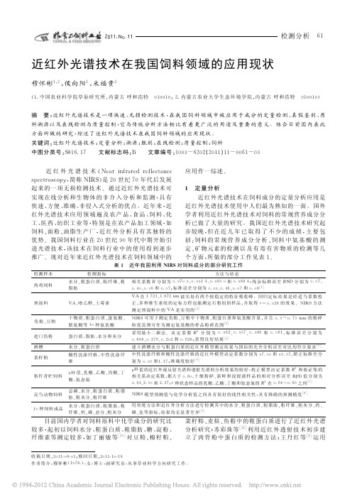 近红外光谱技术在我国饲料领域的应用现状_穆怀彬