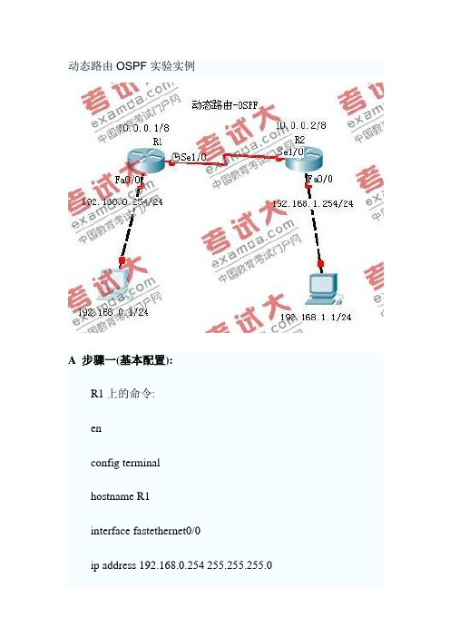 动态路由OSPF实验实例