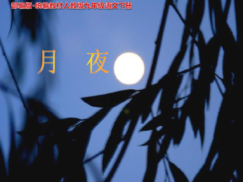 沈尹默《月夜》PPT课件  部编版九年级语文下册