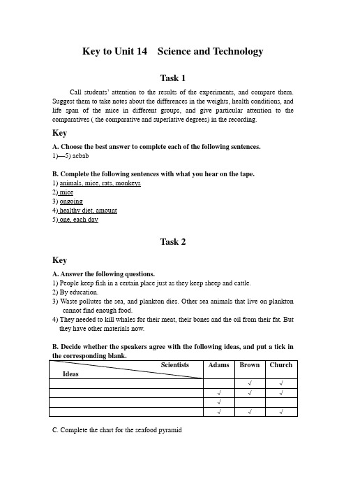 Unit 14  Science and Technology