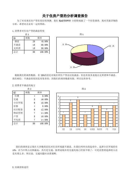 关于住房户型的分析调查报告