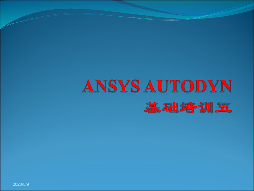 Ansys_Autodyne_SPH方法应用培训教程