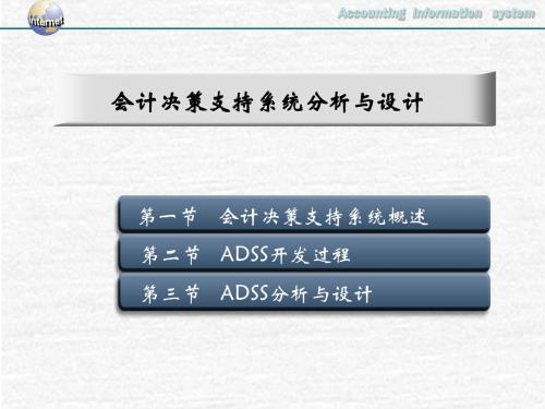 会计决策支持系统分析与设计