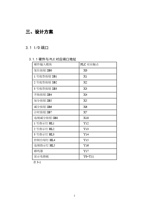 三路智力抢答器PLC控制主程序