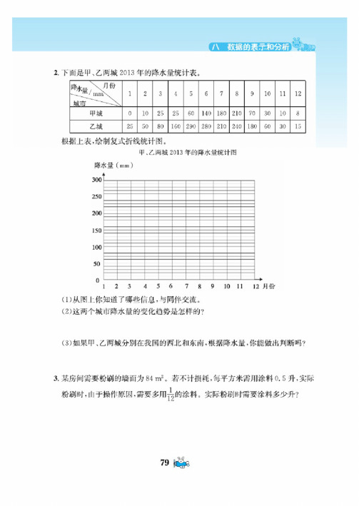 北师大版数学一课一练同步练习册基本功训练五年级下册-40