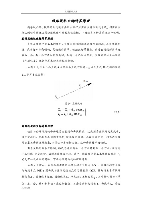 线路逐桩坐标计算原理