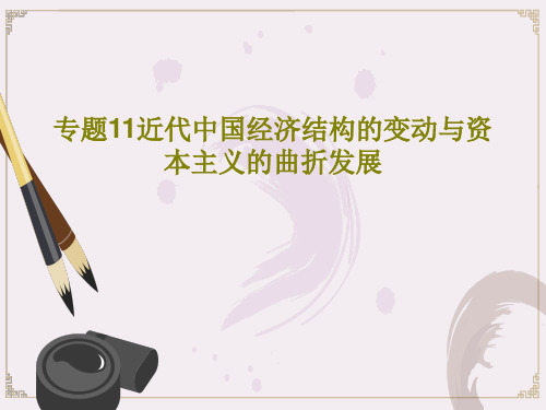 专题11近代中国经济结构的变动与资本主义的曲折发展共66页文档