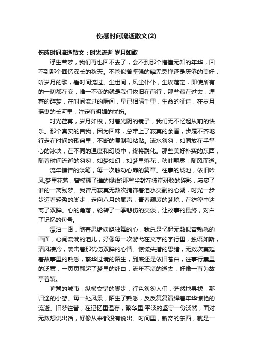 伤感时间流逝散文（2）