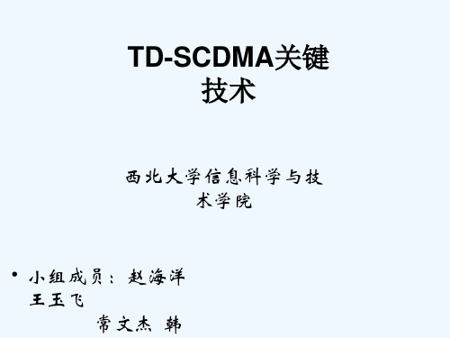 TDSCDMA关键技术介绍