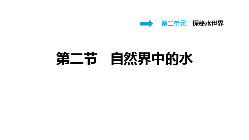 《自然界中的水》探秘水世界-鲁教版九年级化学上册PPT课件