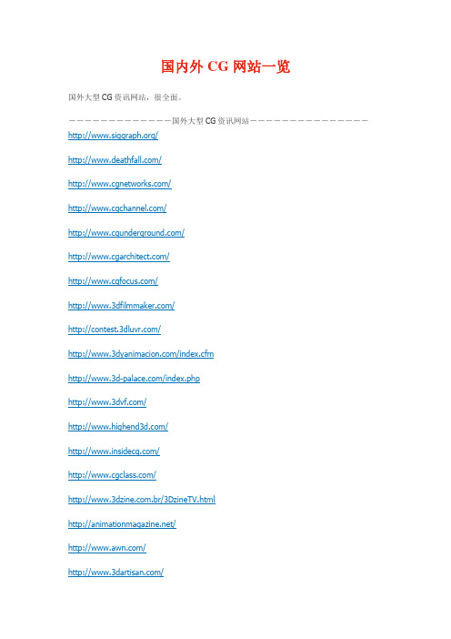 国内外CG网站一览