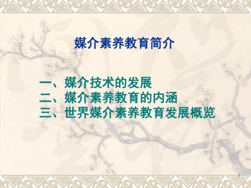 媒介素养教育简介