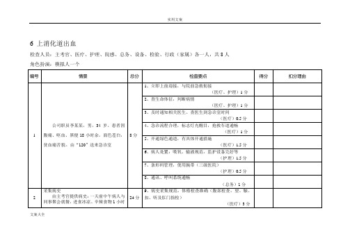 常见急救病例模拟(上消化道出血)