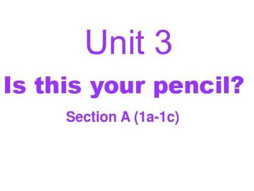 Unit 3 Is this your pencil_ (2)课件