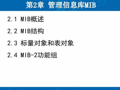 管理信息库MIB